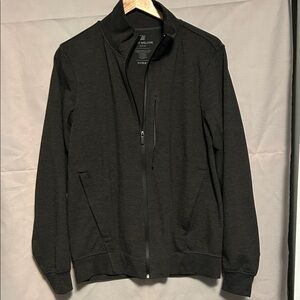 Mack Weldon Charcoal Zip-Up Sweater